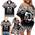 Kia Kaha Te Reo Maori Family Matching Off Shoulder Short Dress and Hawaiian Shirt 50 Years Mo Ake Tonu Te Reo - Aussie Hoodie