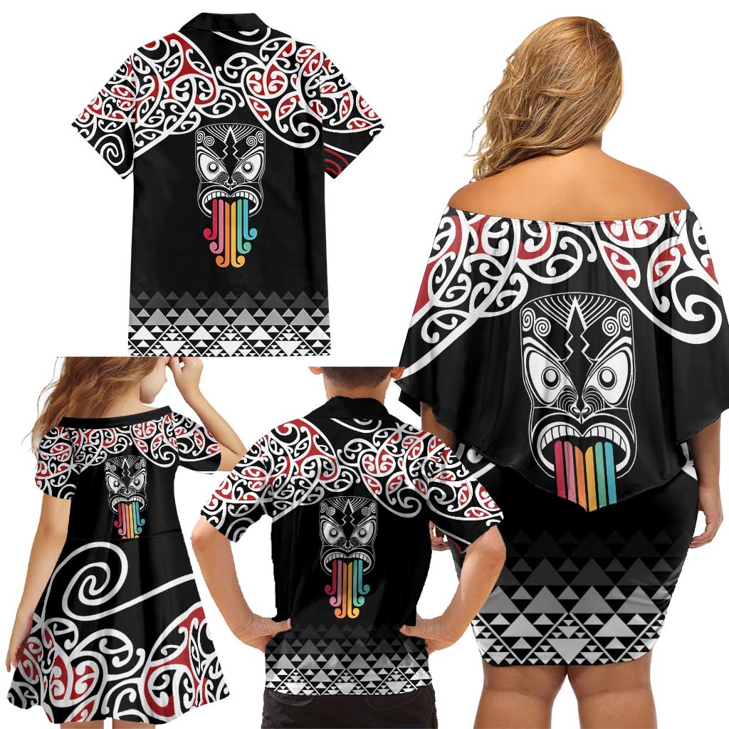Kia Kaha Te Reo Maori Family Matching Off Shoulder Short Dress and Hawaiian Shirt 50 Years Mo Ake Tonu Te Reo - Aussie Hoodie