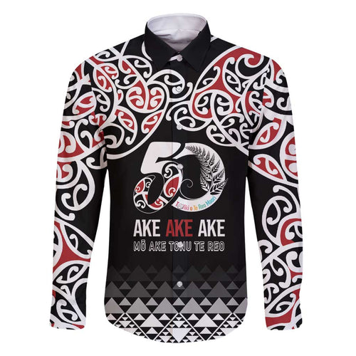 Kia Kaha Te Reo Maori Family Matching Off Shoulder Short Dress and Hawaiian Shirt 50 Years Mo Ake Tonu Te Reo - Aussie Hoodie