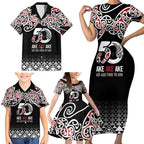 Kia Kaha Te Reo Maori Family Matching Short Sleeve Bodycon Dress and Hawaiian Shirt 50 Years Mo Ake Tonu Te Reo - Aussie Hoodie