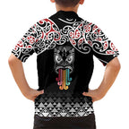 Kia Kaha Te Reo Maori Family Matching Short Sleeve Bodycon Dress and Hawaiian Shirt 50 Years Mo Ake Tonu Te Reo - Aussie Hoodie