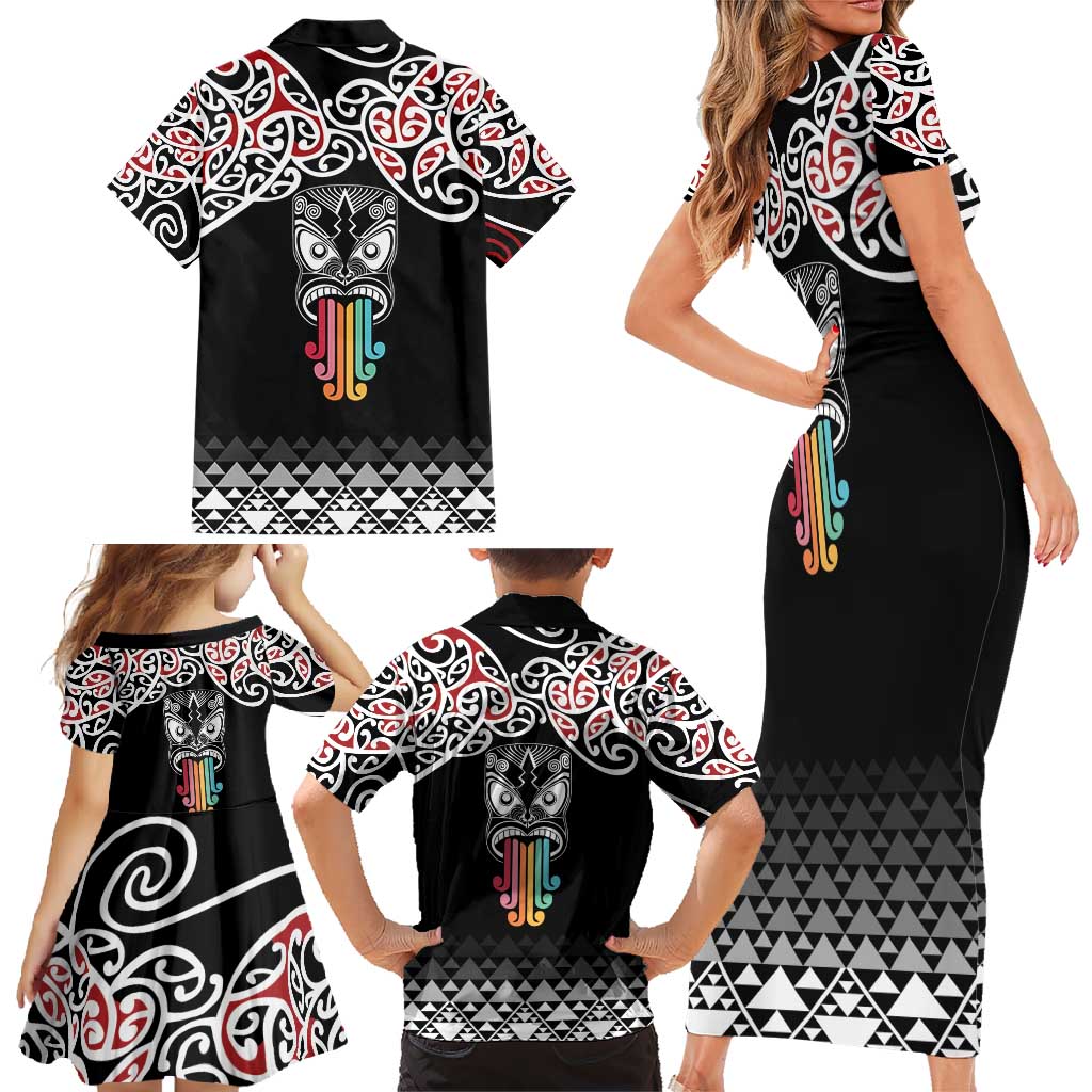 Kia Kaha Te Reo Maori Family Matching Short Sleeve Bodycon Dress and Hawaiian Shirt 50 Years Mo Ake Tonu Te Reo - Aussie Hoodie