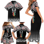 Kia Kaha Te Reo Maori Family Matching Short Sleeve Bodycon Dress and Hawaiian Shirt 50 Years Mo Ake Tonu Te Reo - Aussie Hoodie