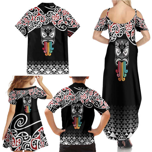Kia Kaha Te Reo Maori Family Matching Summer Maxi Dress and Hawaiian Shirt 50 Years Mo Ake Tonu Te Reo - Aussie Hoodie