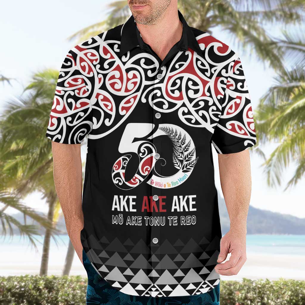 Kia Kaha Te Reo Maori Hawaiian Shirt 50 Years Mo Ake Tonu Te Reo - Aussie Hoodie