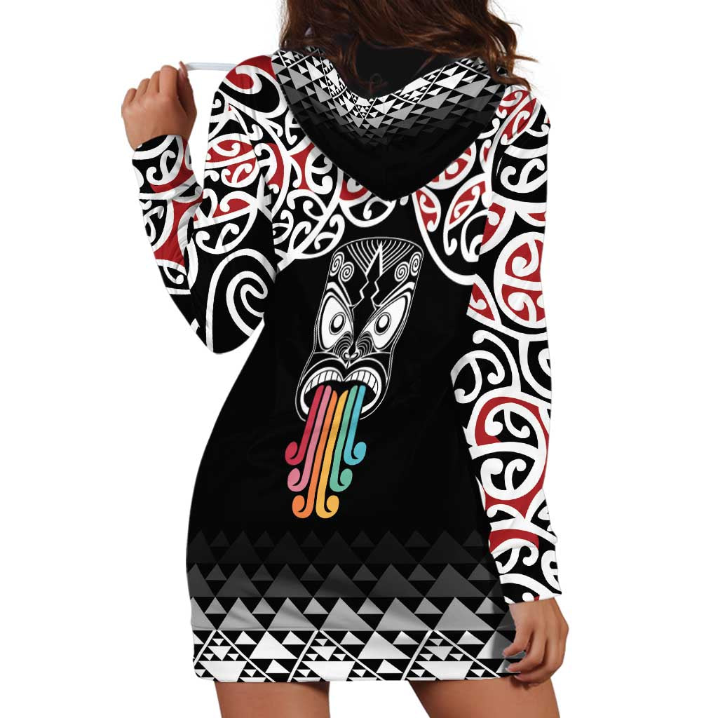 Kia Kaha Te Reo Maori Hoodie Dress 50 Years Mo Ake Tonu Te Reo - Aussie Hoodie