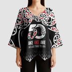 Kia Kaha Te Reo Maori Kimono Sleeve Blouse 50 Years Mo Ake Tonu Te Reo - Aussie Hoodie