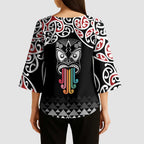 Kia Kaha Te Reo Maori Kimono Sleeve Blouse 50 Years Mo Ake Tonu Te Reo - Aussie Hoodie