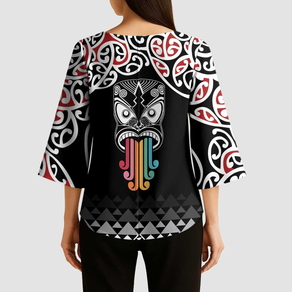 Kia Kaha Te Reo Maori Kimono Sleeve Blouse 50 Years Mo Ake Tonu Te Reo - Aussie Hoodie