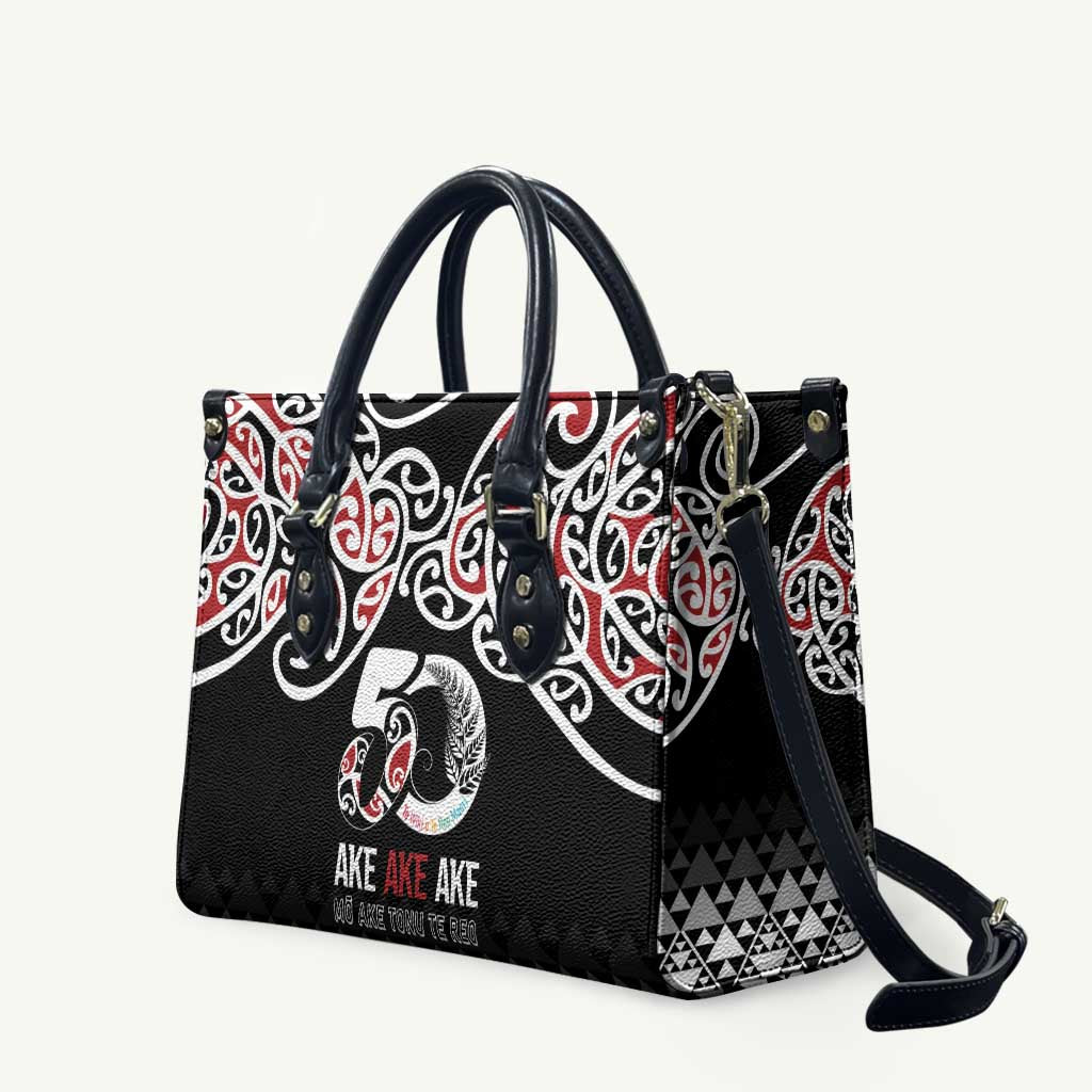 Kia Kaha Te Reo Maori Leather Bag 50 Years Mo Ake Tonu Te Reo - Aussie Hoodie