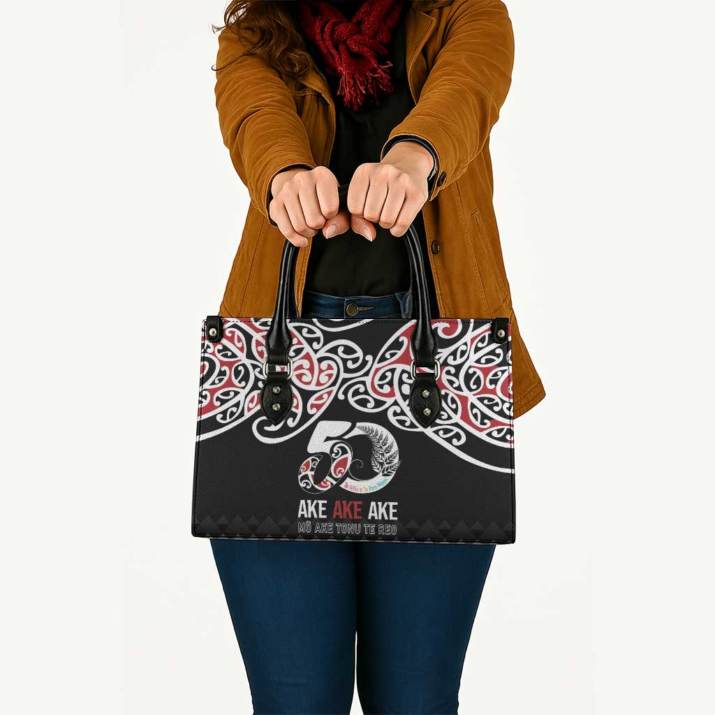 Kia Kaha Te Reo Maori Leather Bag 50 Years Mo Ake Tonu Te Reo - Aussie Hoodie