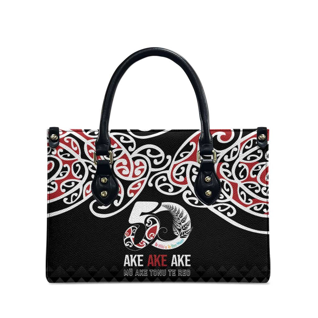 Kia Kaha Te Reo Maori Leather Bag 50 Years Mo Ake Tonu Te Reo - Aussie Hoodie