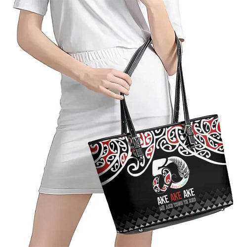 Kia Kaha Te Reo Maori Leather Tote Bag 50 Years Mo Ake Tonu Te Reo - Aussie Hoodie