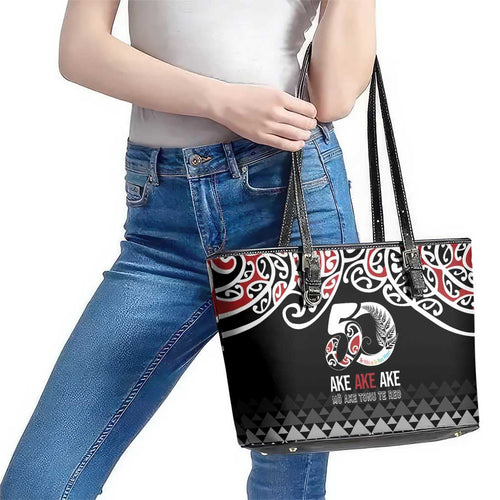 Kia Kaha Te Reo Maori Leather Tote Bag 50 Years Mo Ake Tonu Te Reo - Aussie Hoodie