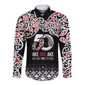 Kia Kaha Te Reo Maori Long Sleeve Button Shirt 50 Years Mo Ake Tonu Te Reo - Aussie Hoodie