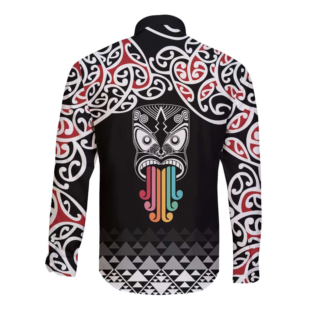 Kia Kaha Te Reo Maori Long Sleeve Button Shirt 50 Years Mo Ake Tonu Te Reo - Aussie Hoodie
