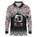 Kia Kaha Te Reo Maori Long Sleeve Polo Shirt 50 Years Mo Ake Tonu Te Reo - Aussie Hoodie