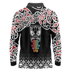 Kia Kaha Te Reo Maori Long Sleeve Polo Shirt 50 Years Mo Ake Tonu Te Reo - Aussie Hoodie