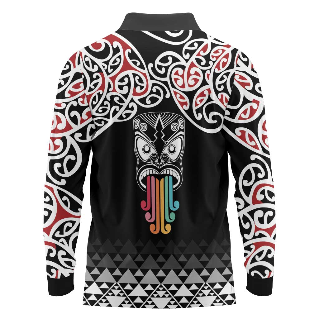 Kia Kaha Te Reo Maori Long Sleeve Polo Shirt 50 Years Mo Ake Tonu Te Reo - Aussie Hoodie