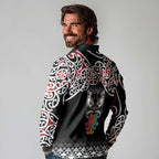 Kia Kaha Te Reo Maori Long Sleeve Polo Shirt 50 Years Mo Ake Tonu Te Reo - Aussie Hoodie