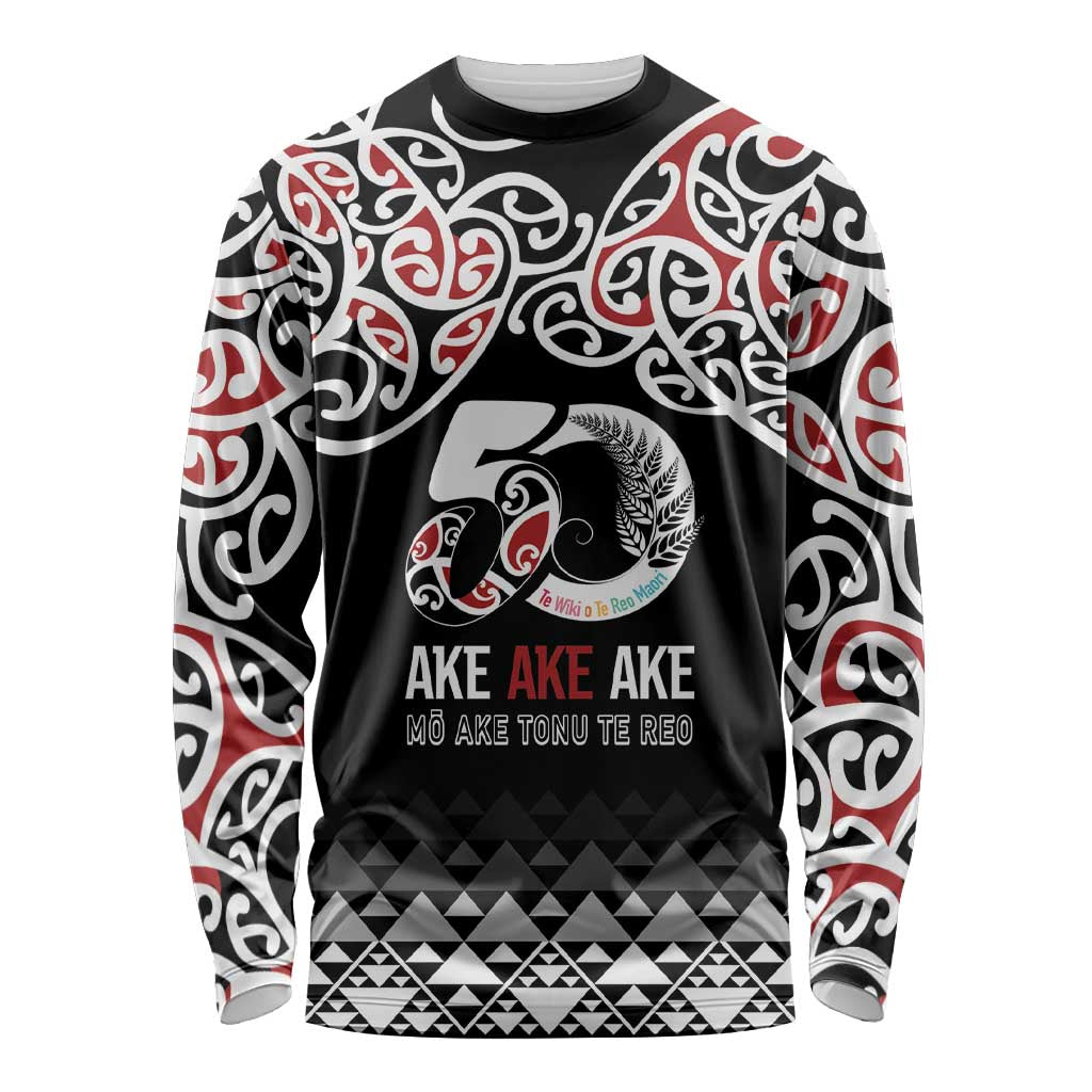 Kia Kaha Te Reo Maori Long Sleeve Shirt 50 Years Mo Ake Tonu Te Reo - Aussie Hoodie