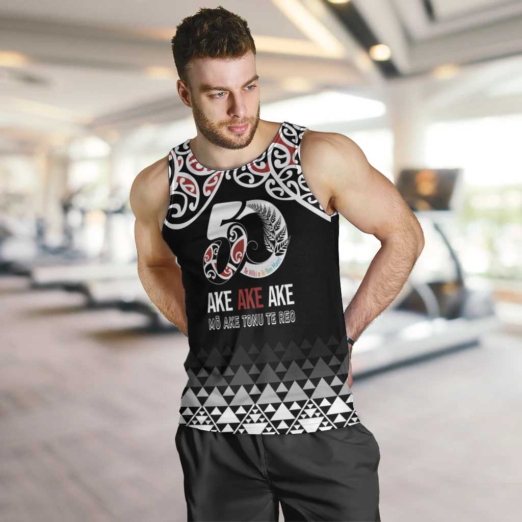Kia Kaha Te Reo Maori Men Tank Top 50 Years Mo Ake Tonu Te Reo - Aussie Hoodie