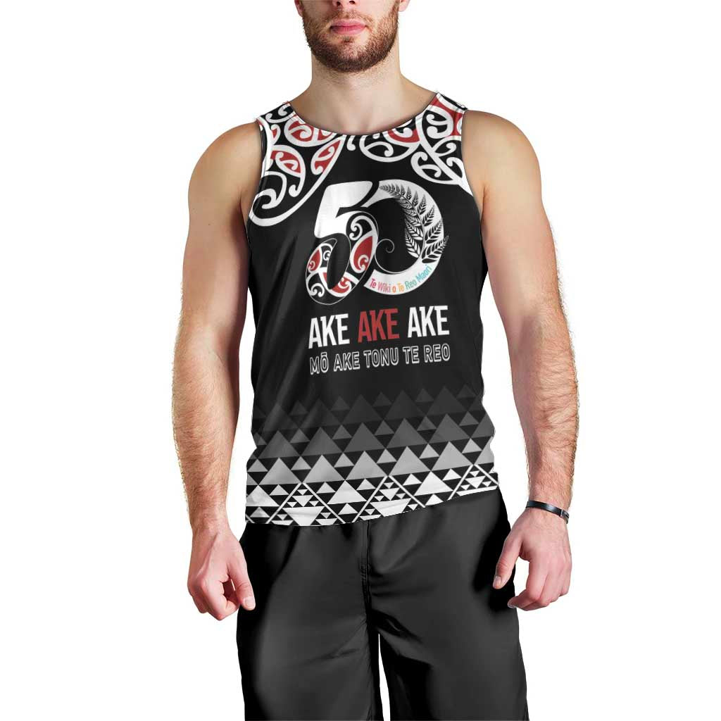 Kia Kaha Te Reo Maori Men Tank Top 50 Years Mo Ake Tonu Te Reo - Aussie Hoodie
