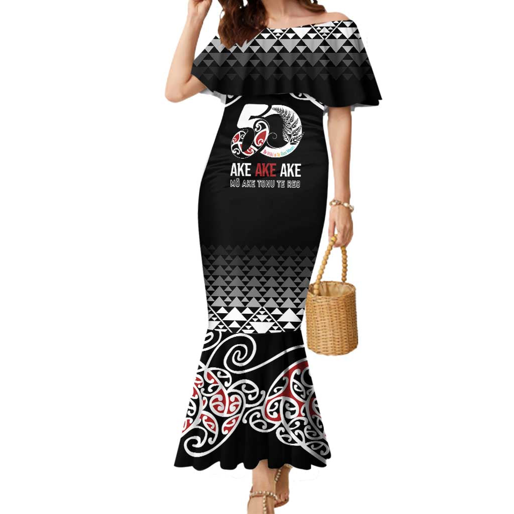 Kia Kaha Te Reo Maori Mermaid Dress 50 Years Mo Ake Tonu Te Reo - Aussie Hoodie