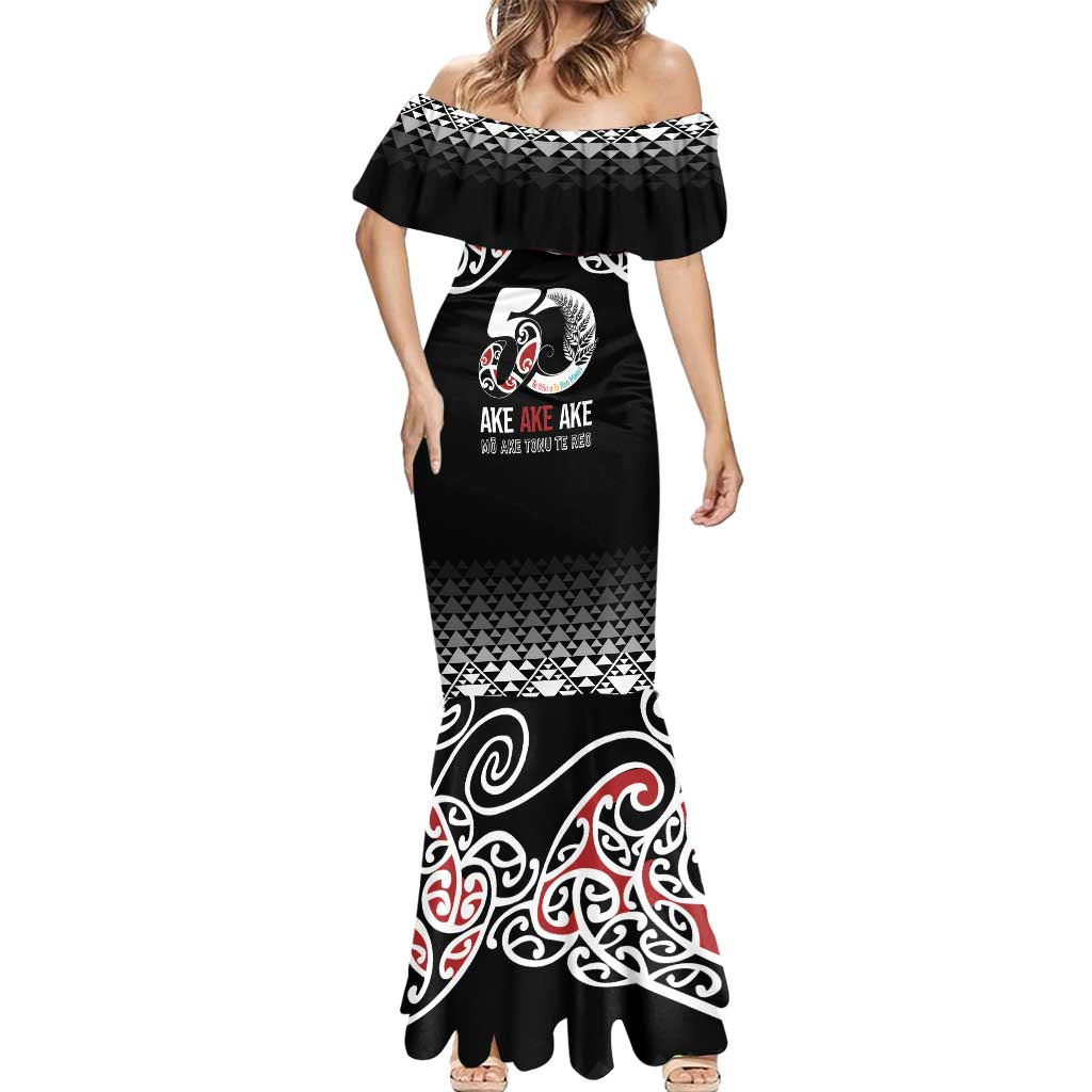 Kia Kaha Te Reo Maori Mermaid Dress 50 Years Mo Ake Tonu Te Reo - Aussie Hoodie