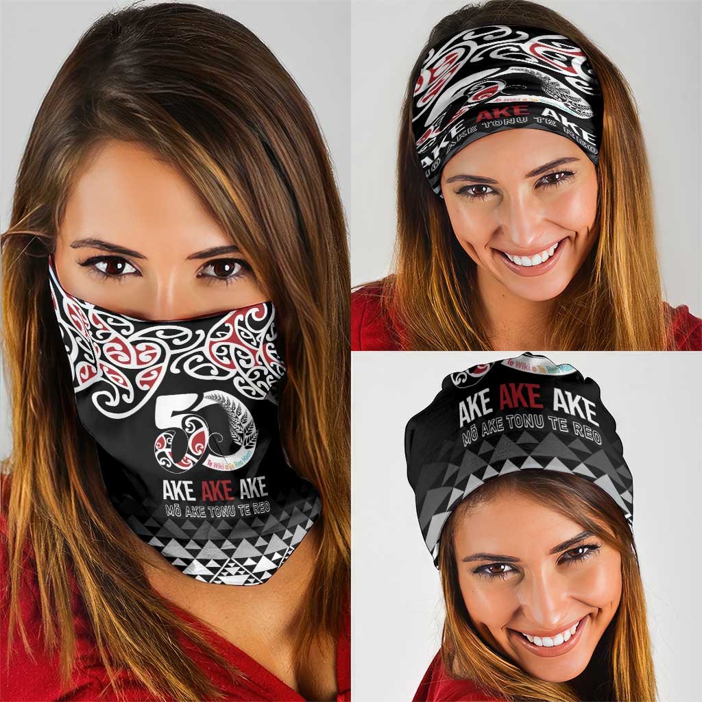 Kia Kaha Te Reo Maori Neck Gaiter 50 Years Mo Ake Tonu Te Reo - Aussie Hoodie