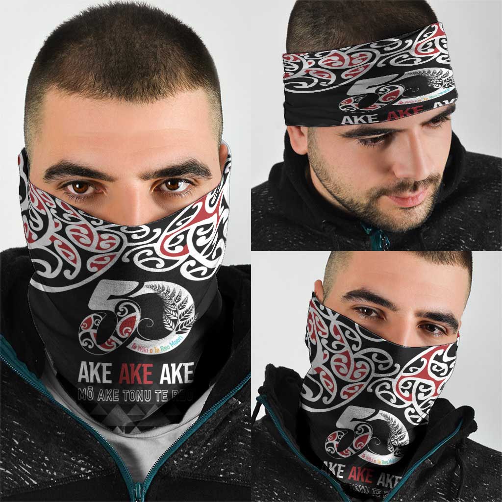 Kia Kaha Te Reo Maori Neck Gaiter 50 Years Mo Ake Tonu Te Reo - Aussie Hoodie