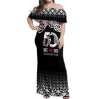 Kia Kaha Te Reo Maori Off Shoulder Maxi Dress 50 Years Mo Ake Tonu Te Reo - Aussie Hoodie