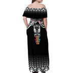 Kia Kaha Te Reo Maori Off Shoulder Maxi Dress 50 Years Mo Ake Tonu Te Reo - Aussie Hoodie