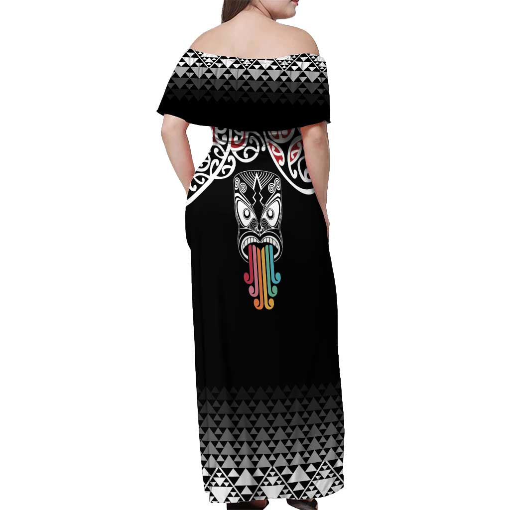 Kia Kaha Te Reo Maori Off Shoulder Maxi Dress 50 Years Mo Ake Tonu Te Reo - Aussie Hoodie