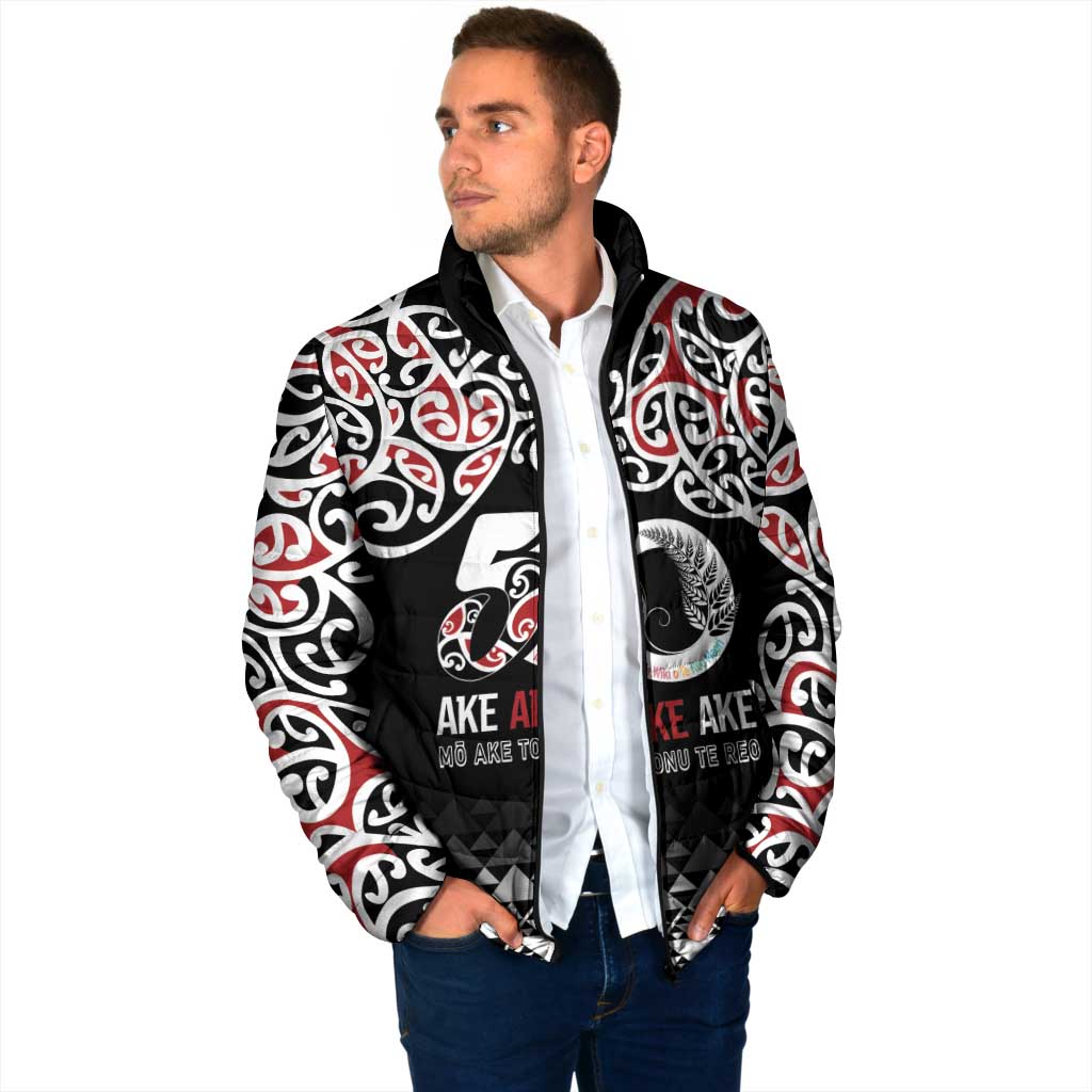 Kia Kaha Te Reo Maori Padded Jacket 50 Years Mo Ake Tonu Te Reo - Aussie Hoodie