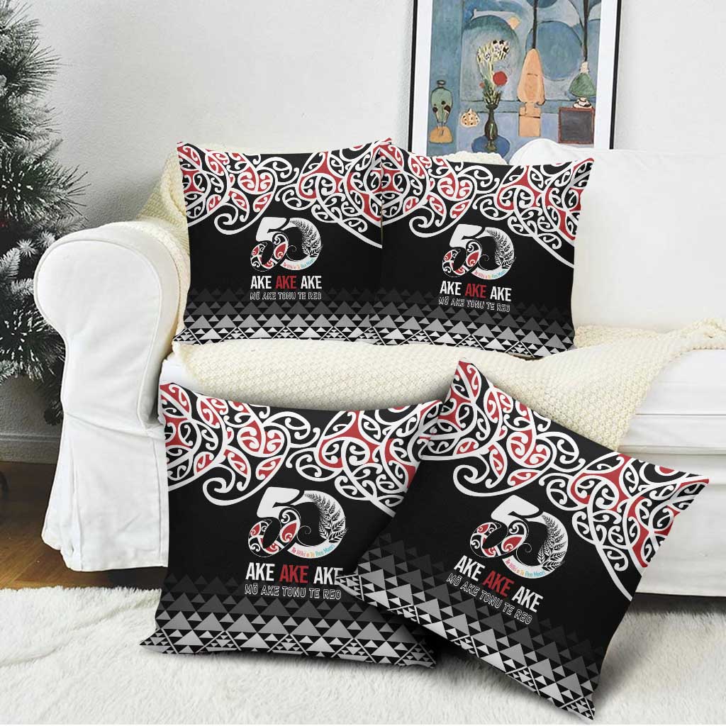 Kia Kaha Te Reo Maori Pillow Cover 50 Years Mo Ake Tonu Te Reo - Aussie Hoodie