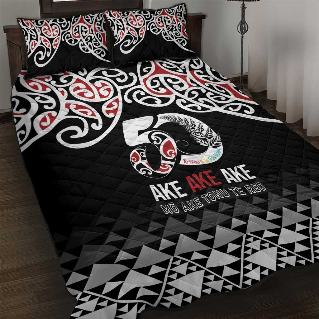 Kia Kaha Te Reo Maori Quilt Bed Set 50 Years Mo Ake Tonu Te Reo - Aussie Hoodie