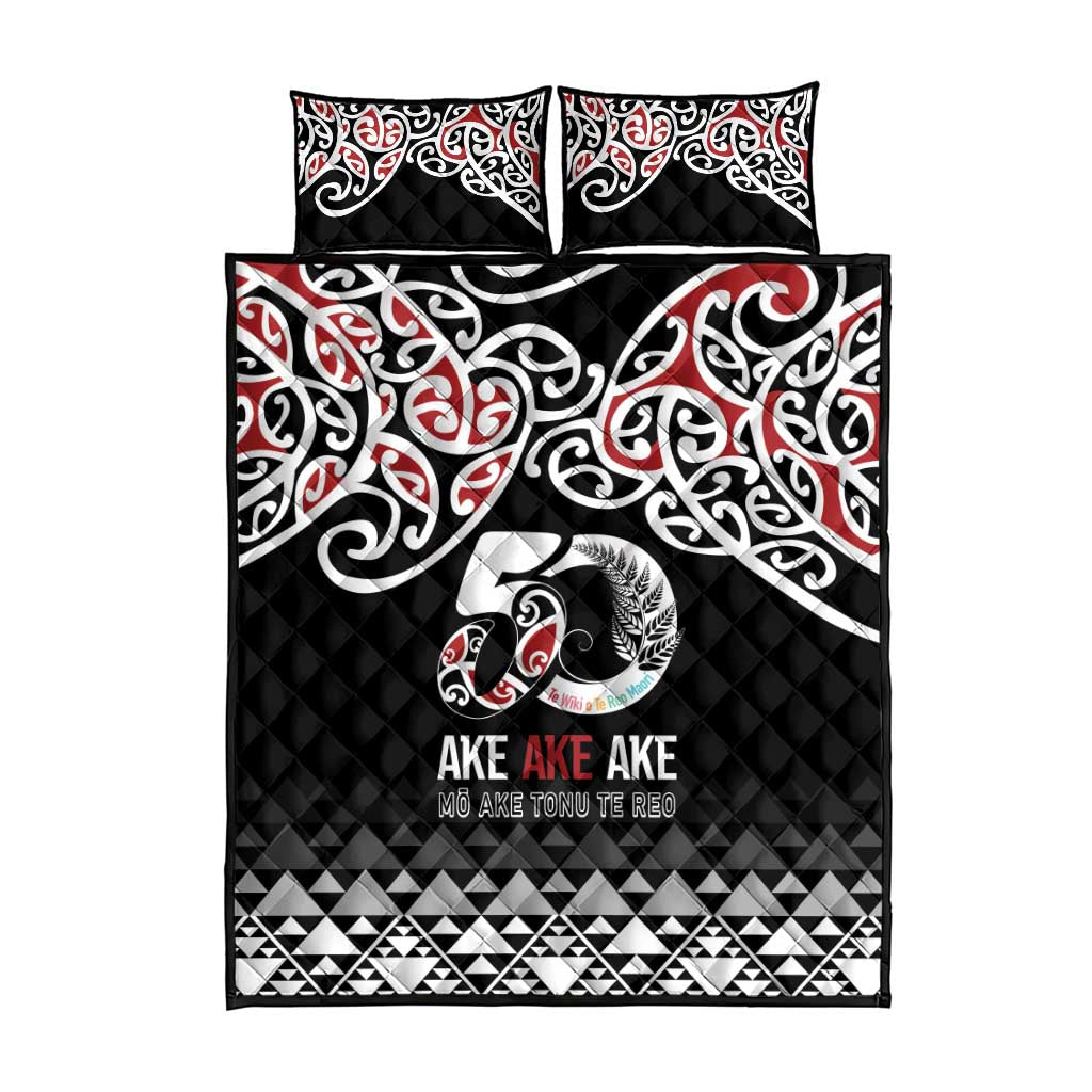 Kia Kaha Te Reo Maori Quilt Bed Set 50 Years Mo Ake Tonu Te Reo - Aussie Hoodie
