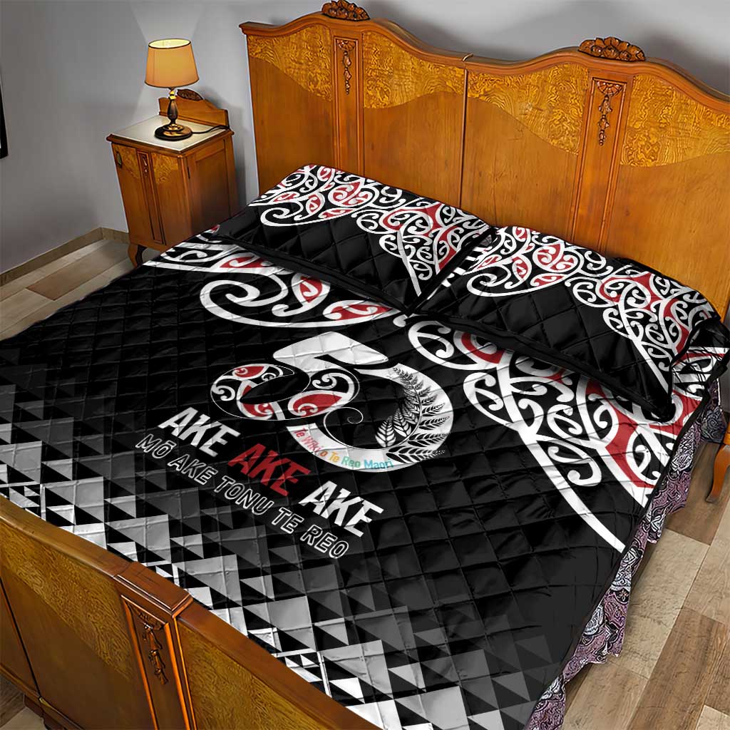 Kia Kaha Te Reo Maori Quilt Bed Set 50 Years Mo Ake Tonu Te Reo - Aussie Hoodie