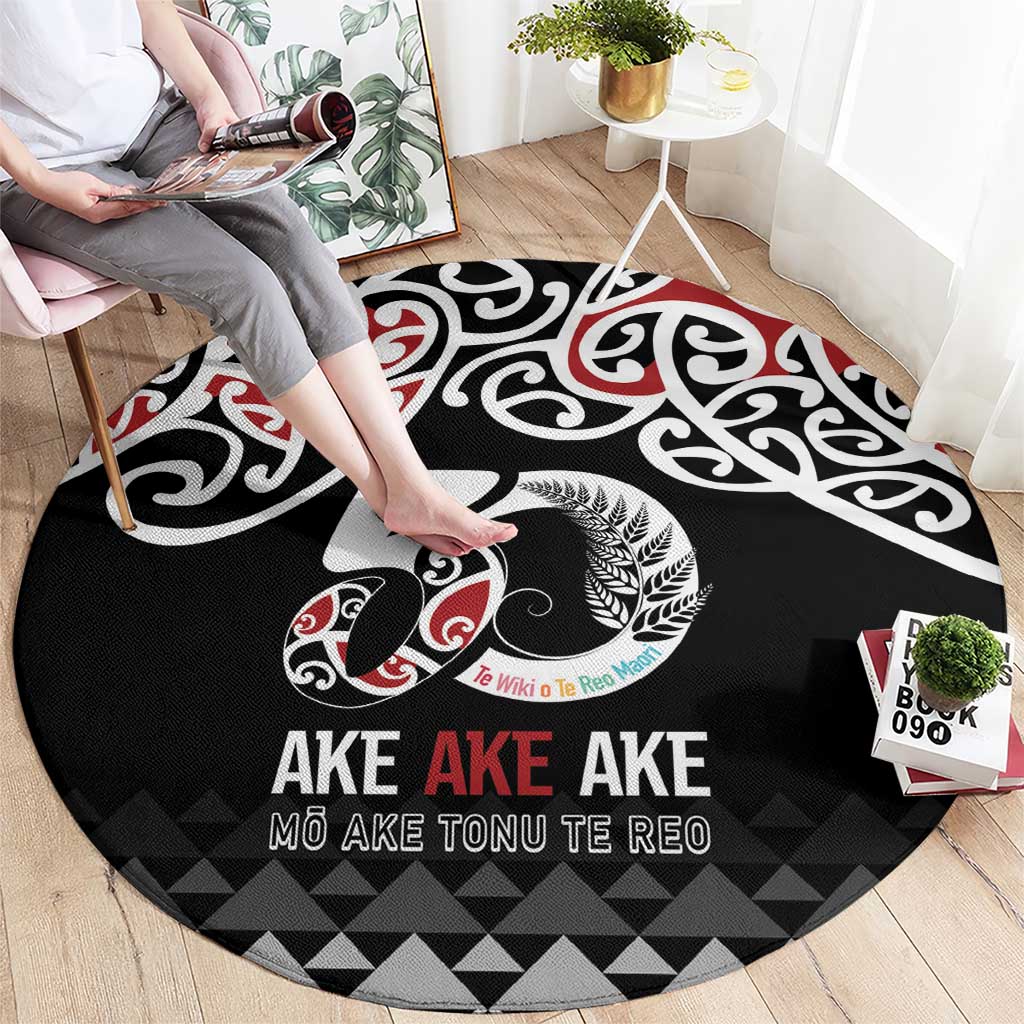 Kia Kaha Te Reo Maori Round Carpet 50 Years Mo Ake Tonu Te Reo - Aussie Hoodie