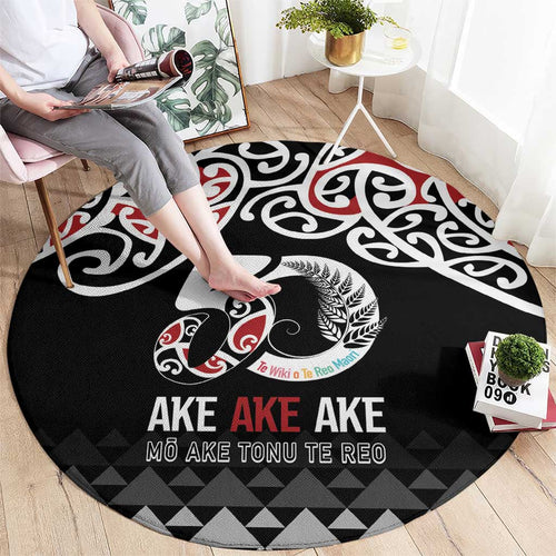 Kia Kaha Te Reo Maori Round Carpet 50 Years Mo Ake Tonu Te Reo - Aussie Hoodie