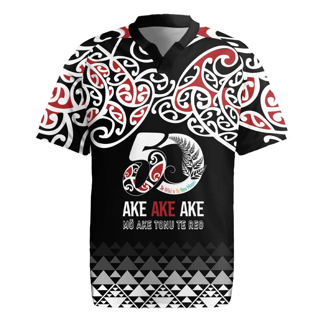 Kia Kaha Te Reo Maori Rugby Jersey 50 Years Mo Ake Tonu Te Reo - Aussie Hoodie