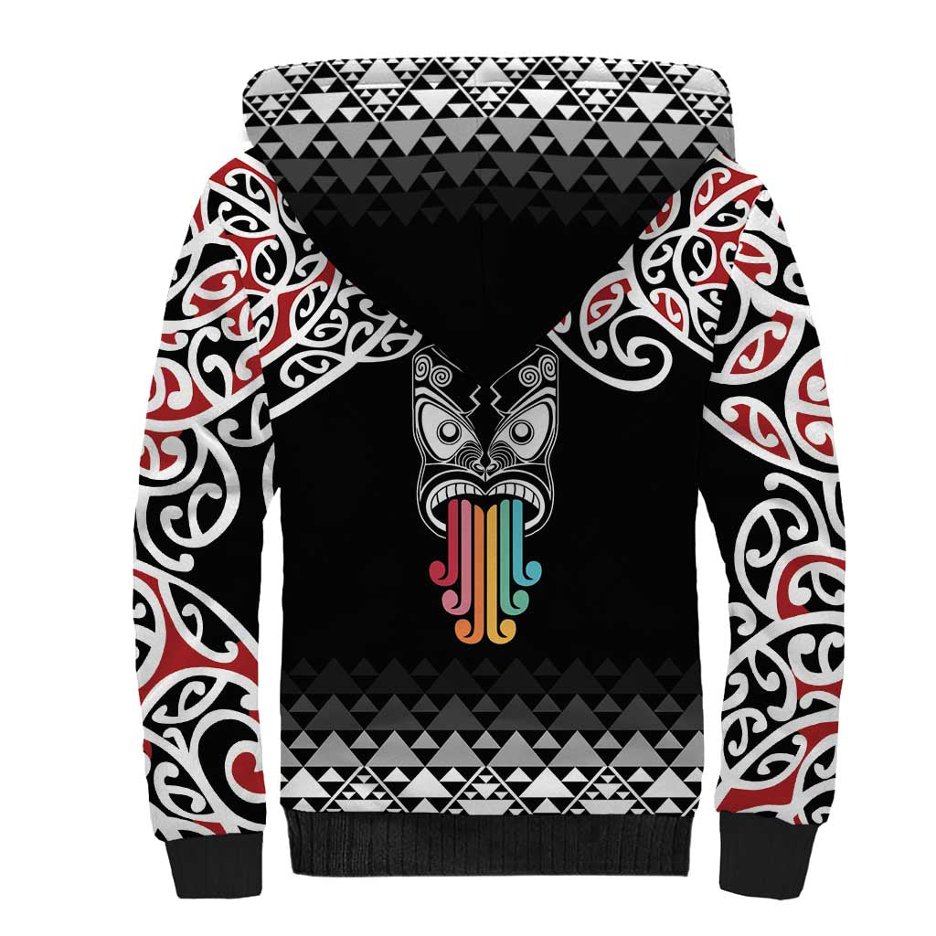 Kia Kaha Te Reo Maori Sherpa Hoodie 50 Years Mo Ake Tonu Te Reo - Aussie Hoodie