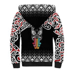 Kia Kaha Te Reo Maori Sherpa Hoodie 50 Years Mo Ake Tonu Te Reo - Aussie Hoodie