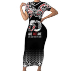 Kia Kaha Te Reo Maori Short Sleeve Bodycon Dress 50 Years Mo Ake Tonu Te Reo - Aussie Hoodie