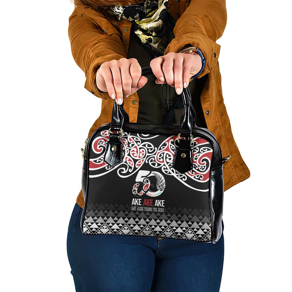 Kia Kaha Te Reo Maori Shoulder Handbag 50 Years Mo Ake Tonu Te Reo - Aussie Hoodie