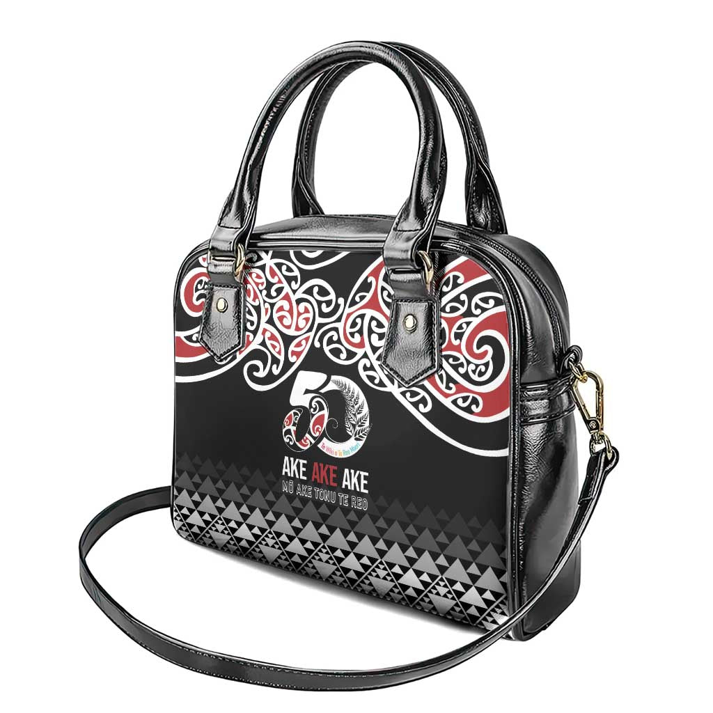 Kia Kaha Te Reo Maori Shoulder Handbag 50 Years Mo Ake Tonu Te Reo - Aussie Hoodie