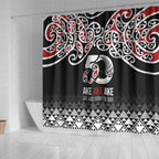 Kia Kaha Te Reo Maori Shower Curtain 50 Years Mo Ake Tonu Te Reo - Aussie Hoodie