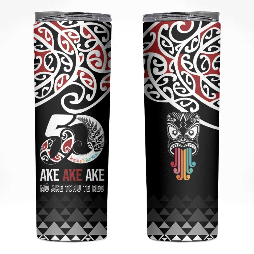 Kia Kaha Te Reo Maori Skinny Tumbler 50 Years Mo Ake Tonu Te Reo - Aussie Hoodie