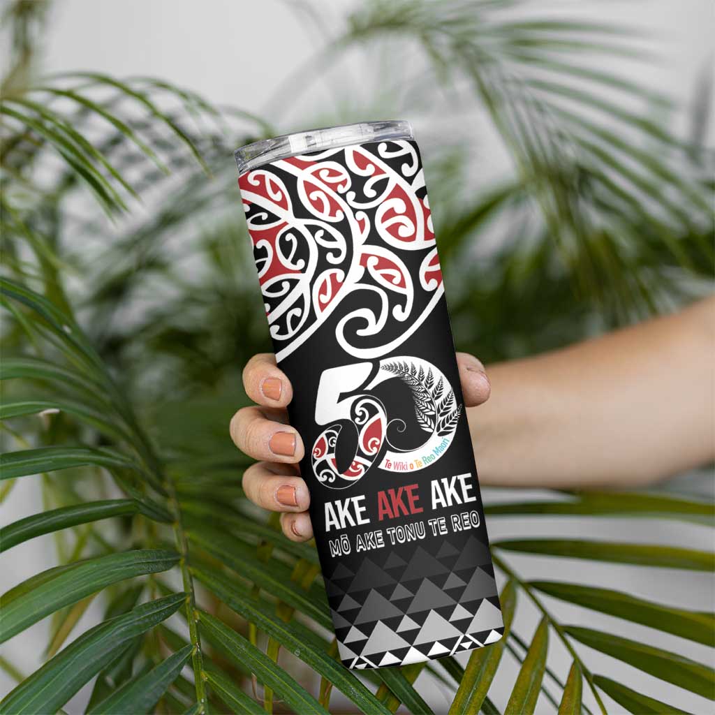 Kia Kaha Te Reo Maori Skinny Tumbler 50 Years Mo Ake Tonu Te Reo - Aussie Hoodie